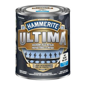 Hammerite metaallak Ultima wit satin 750 ml