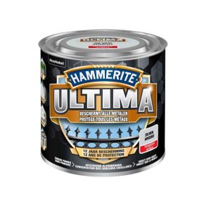 Hammerite metaallak Ultima grijs hoogglans 750 ml