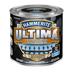 Hammerite metaallak Ultima zwart satin 250ml