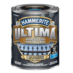 Hammerite metaallak Ultima zwart satin 750 ml